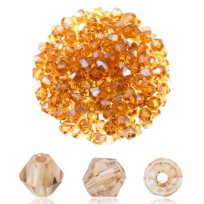 Doppelkegel Kristall Glas Perlen 4mm / 40 Stück Doppelkegel Kristall Glas Perlen 4mm / 40 Stück