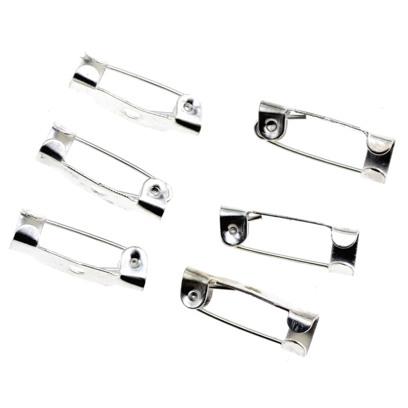 Broschenrohlinge Edelstahl 14 mm – 4 Stück | DIY Anstecker & Schmuck