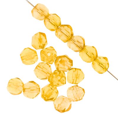 Feuerpolierte Glasperlen – Topas, 5 mm (30 Stück) Feuerpolierte Glasperlen – Topas, 5 mm (30 Stück)