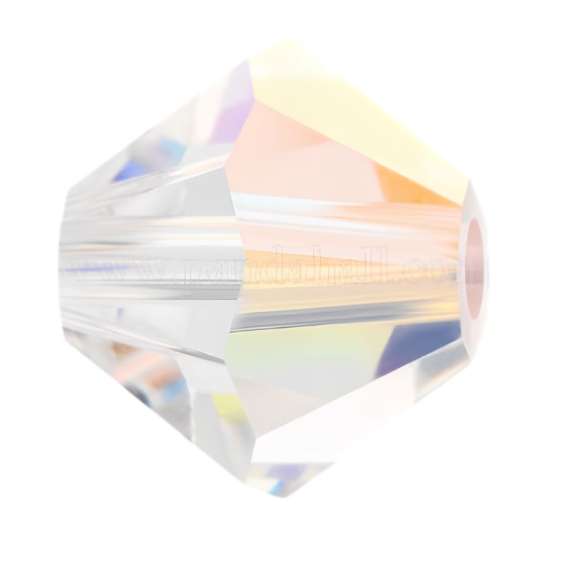 Preciosa® Kristallperlen – Crystal AB, Bicone/Rondelle, 4 mm (20 Stück) Preciosa® Kristallperlen – Crystal AB, Bicone/Rondelle, 4 mm (20 Stück)