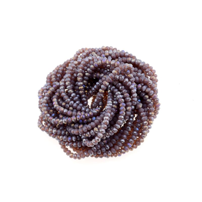 Rondellen Glasperlen – facettiert, Violett-Mauve, 4mm (40 Stück) Rondellen Glasperlen – facettiert, Violett-Mauve, 4mm (40 Stück)