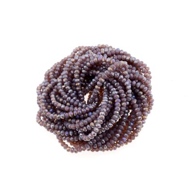 Rondellen Glasperlen – facettiert, Violett-Mauve, 4mm (40 Stück)