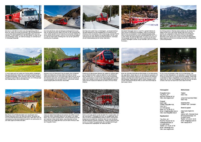 Graubünden Bahnkalender 2025 / Ab CHF 49.00