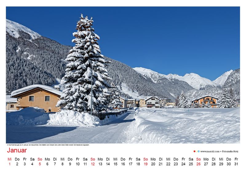 (Vorbestellung) Graubünden Landschafts Kalender 2026 / Ab CHF 44.00