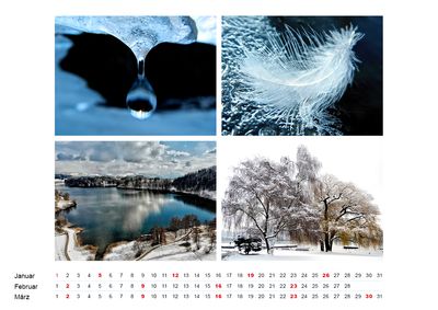 4 Jahreszeiten 2025 Kalender (weisse Variante) / Ab CHF 39.00
