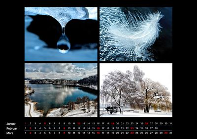 4 Jahreszeiten 2025 Kalender (schwarze Variante) / Ab CHF 39.00