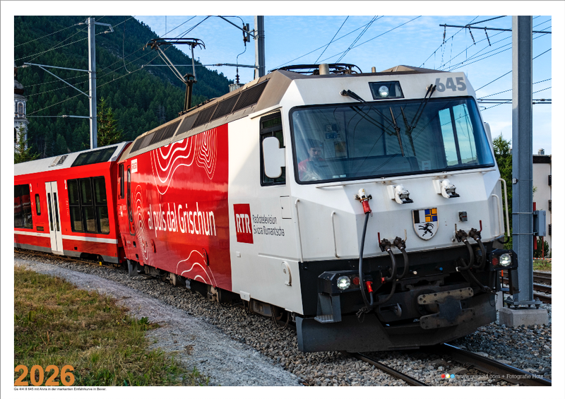 (Vorbestellung) Graubünden Bahnkalender 2026 / Ab CHF 49.00