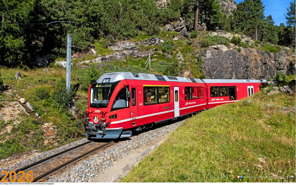 Graubünden Bahnkalender 2026 / Ab CHF 44.00