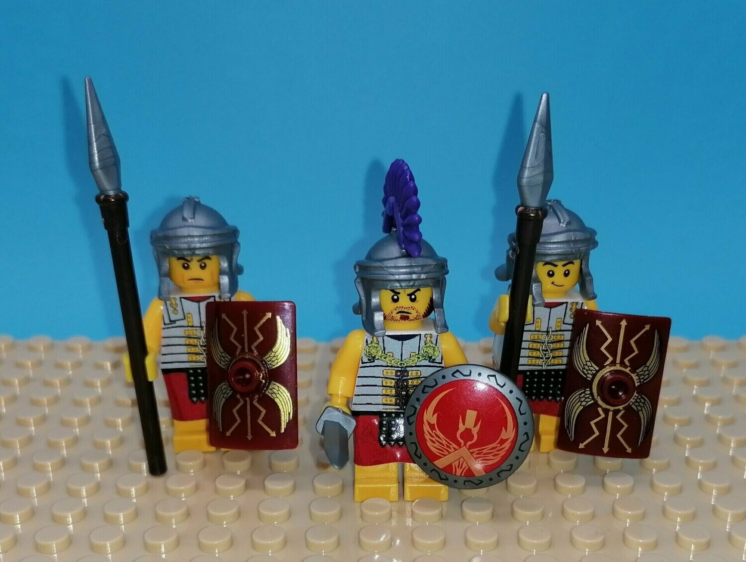 3 Römer Minifiguren mit LEGO ®Teilen
