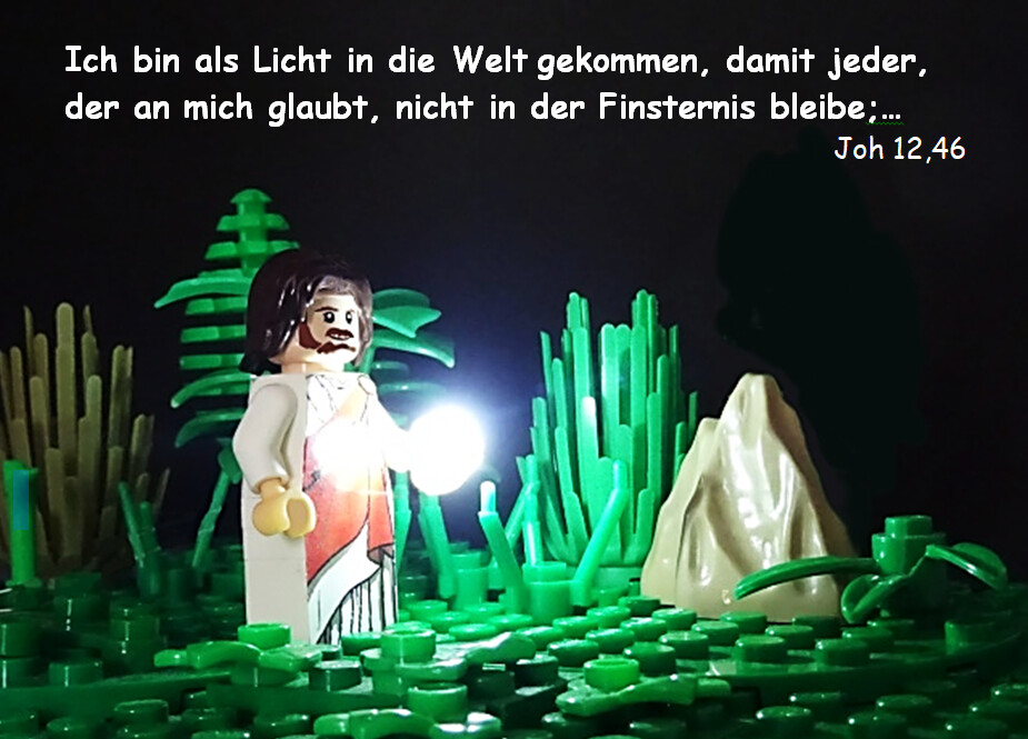 Bibel Postkarte  Ich bin das Licht der Welt