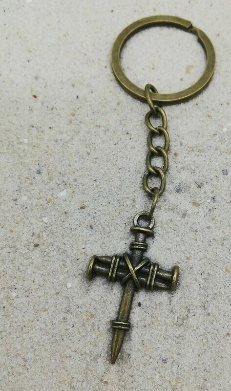 Schlüsselanhänger Schlüsselanhänger "Kreuz mit Nägel"