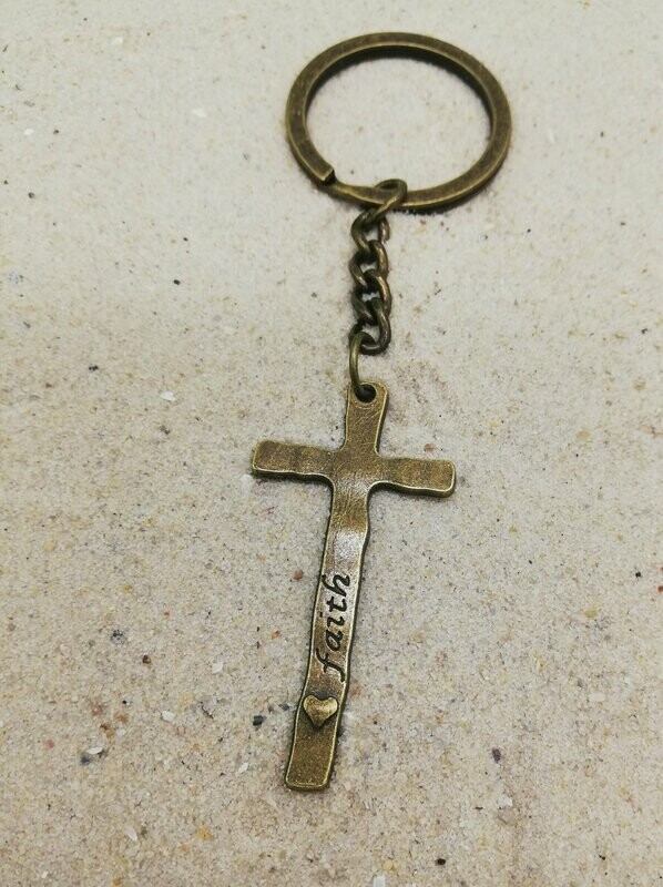 Schlüsselanhänger Kreuz Schlüsselanhänger Kreuz "faith"