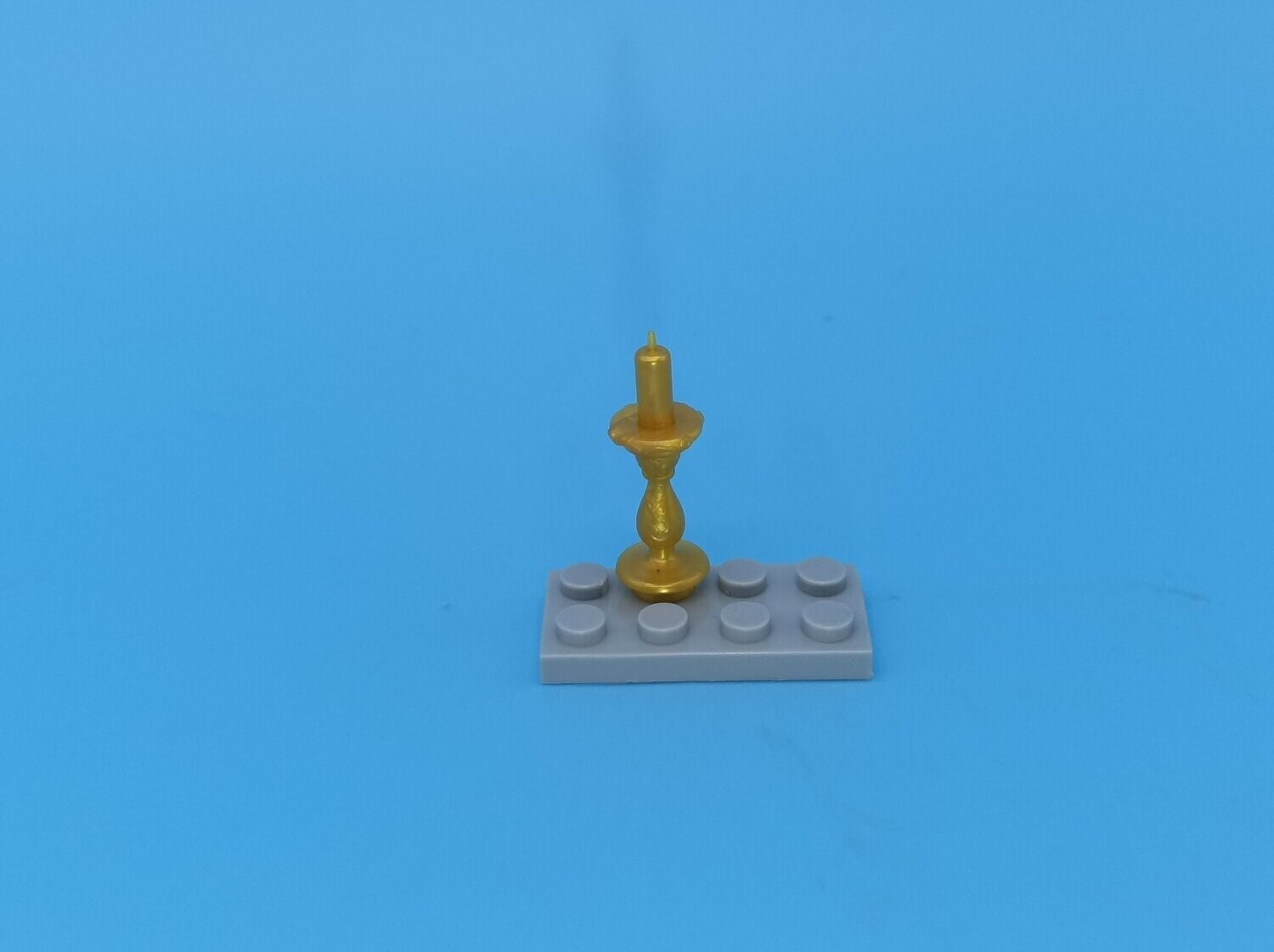 1 Kerze Gold für Minifiguren