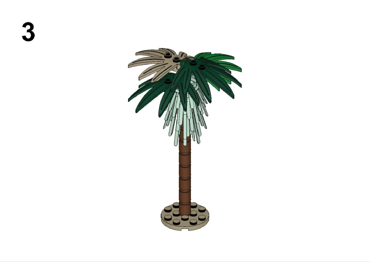 Bauanleitung für Palme und einem Baum