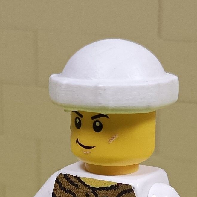 Kopfbedeckung 2  weiß für Minifiguren