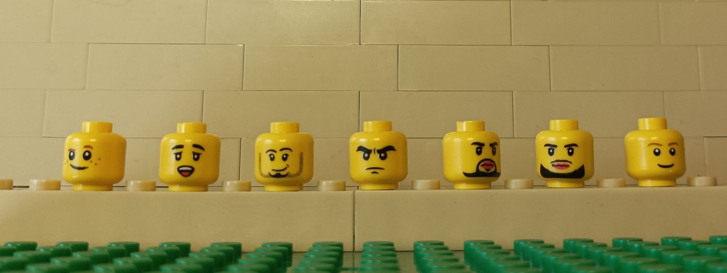 7 Köpfe für Minifiguren Set 3