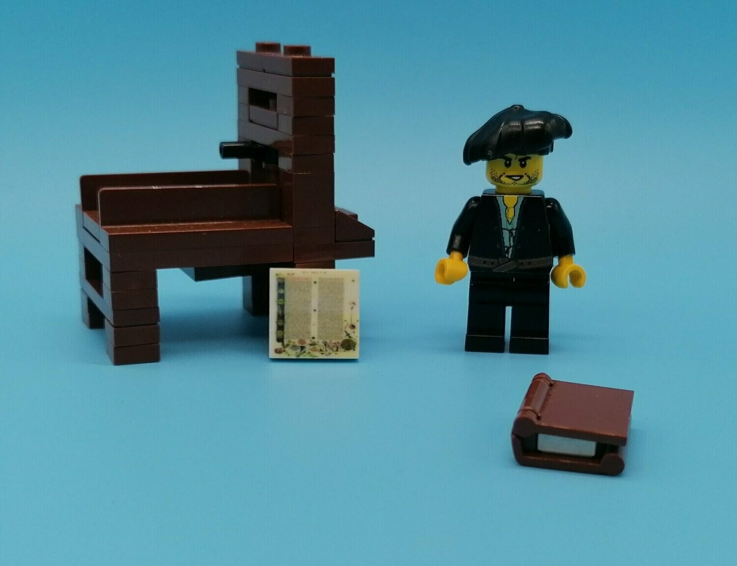 Gutenberg Minifigur mit Druckerpresse Gutenberg Minifigur mit Druckerpresse