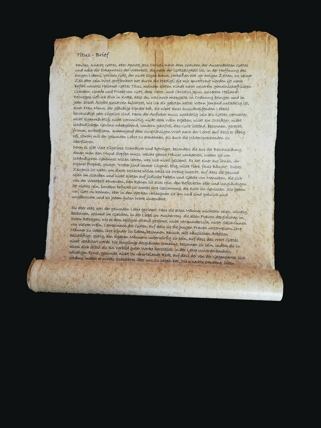 Titusbrief als Schriftrolle Titusbrief als Schriftrolle