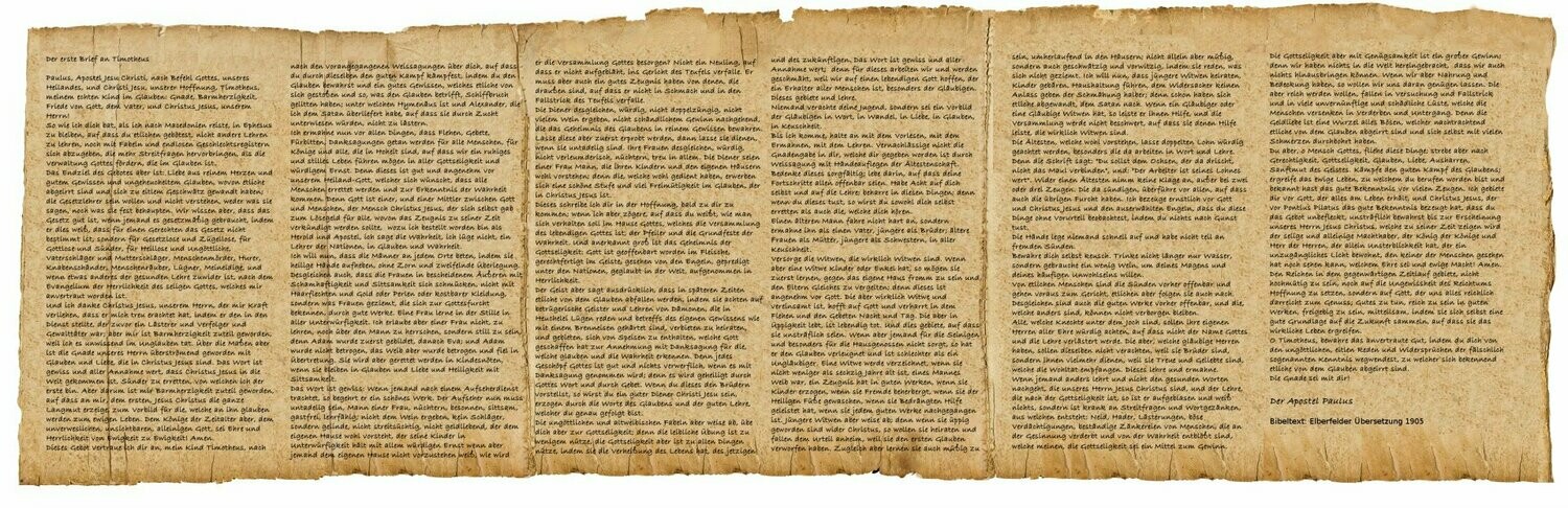 1.Timotheus Brief als Schriftrolle 1.Timotheus Brief als Schriftrolle