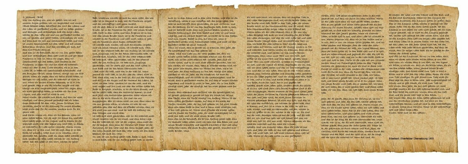 1.Johannes Brief als Schriftrolle 1.Johannes Brief als Schriftrolle
