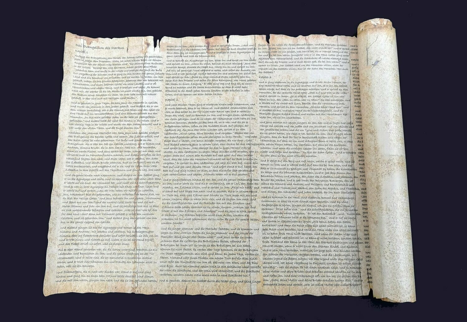 Markusevangelium als Schriftrolle Markusevangelium als Schriftrolle
