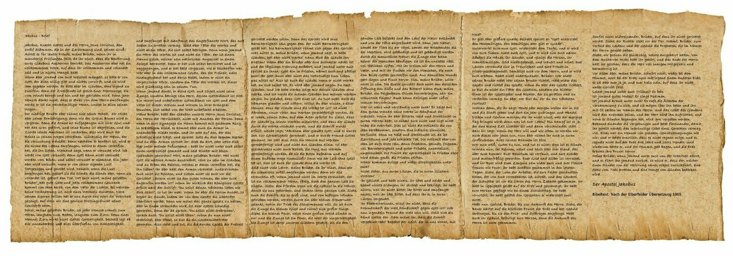 Jakobusbrief als Schriftrolle Jakobusbrief als Schriftrolle