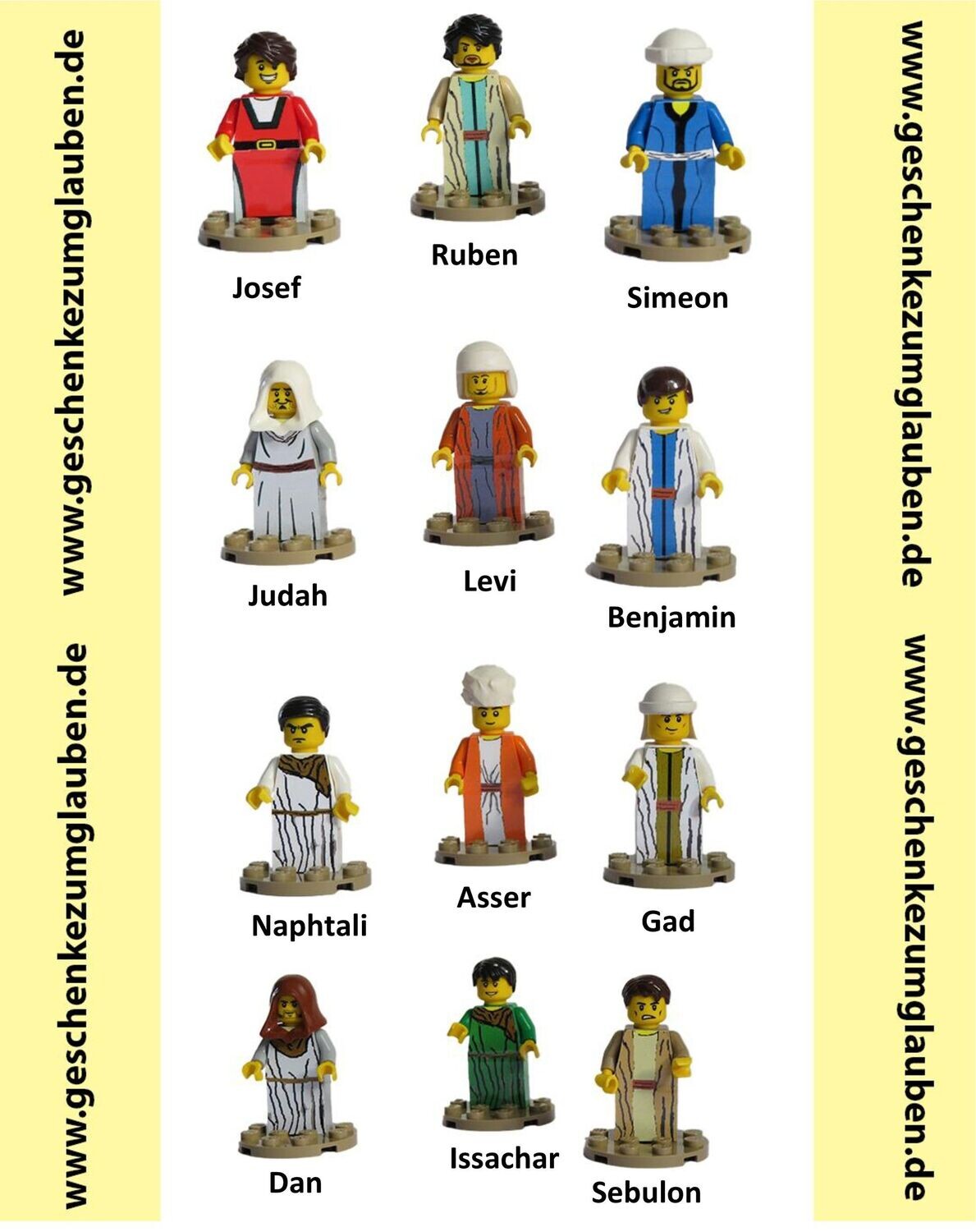 Figurenset die 12 Söhne Jakobs