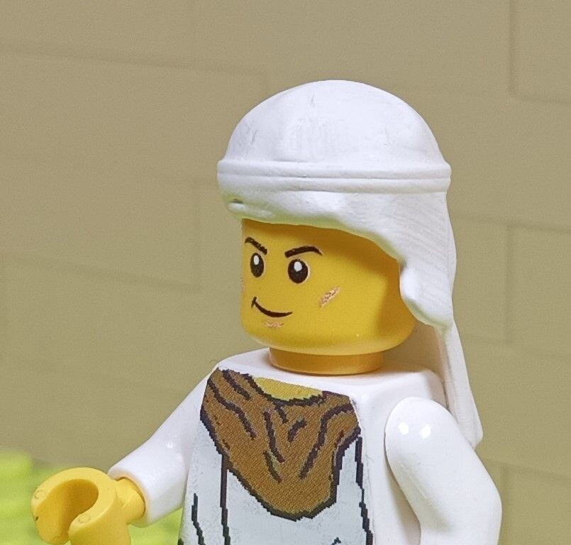 Kopfbedeckung Tuch 3 weiß für Minifiguren Kopfbedeckung Tuch 3 weiß für Minifiguren