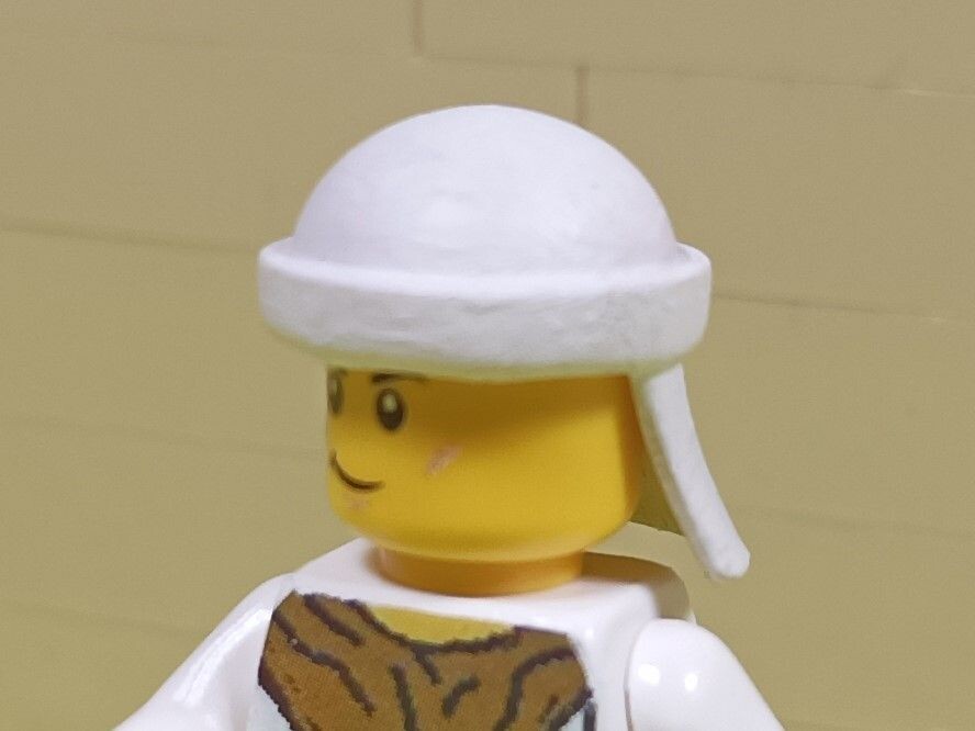 Kopfbedeckung 1 weiß für Minifiguren Kopfbedeckung 1 weiß für Minifiguren