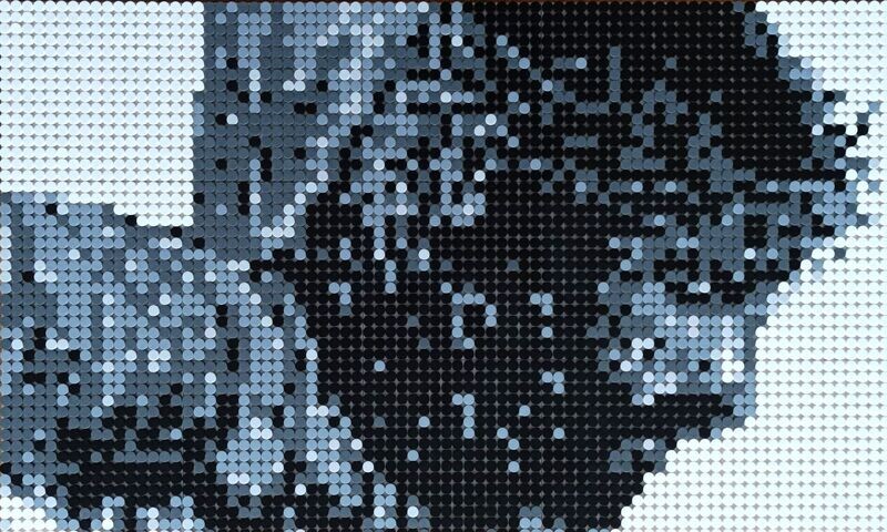 Jesus am Kreuz Pixelbild 3924 Steine Jesus am Kreuz Pixelbild 3924 Steine