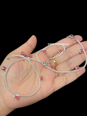 Traditional oxidized Silver Plated Anklets/Payal