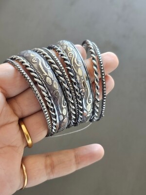 Elevate Your Style: Adjustable/openable Oxidized Bangles