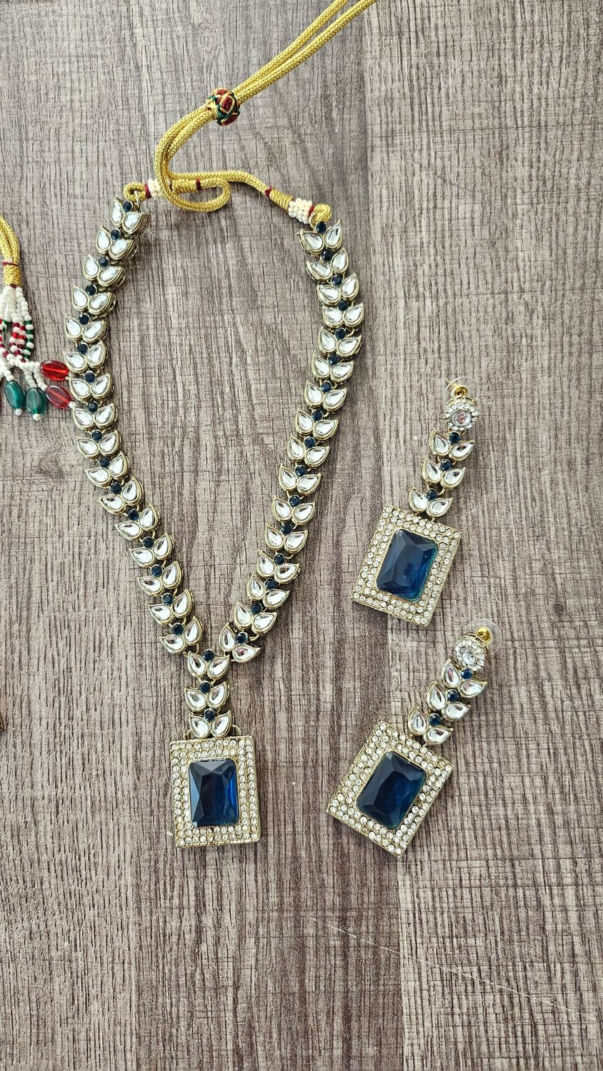 Short Necklace Kundan Set Premium Quality Finish