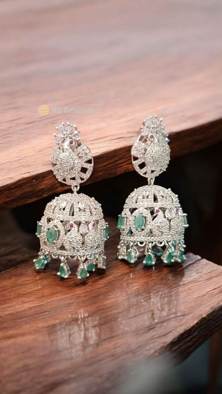 AD Stones /Cubic Zirconia Earrings Set Premium Quality Finish/Indian Jewlery 