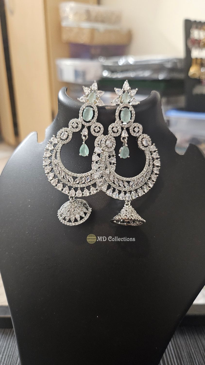 AD Stones /Cubic Zirconia Earrings Set Premium Quality Finish/Indian Jewlery 