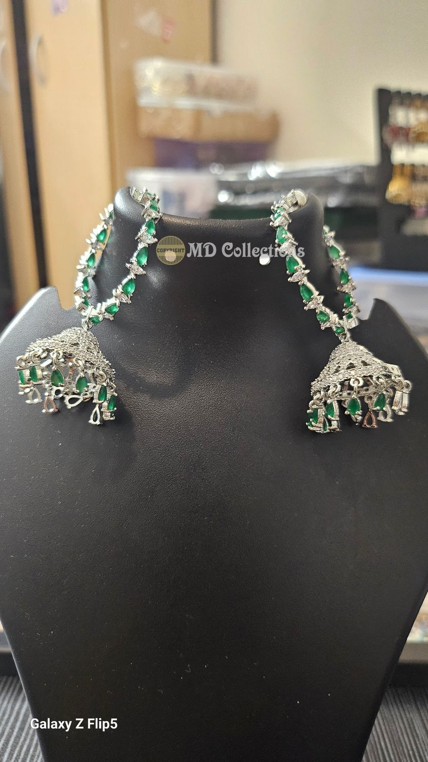 AD Stones /Cubic Zirconia Earrings Set Premium Quality Finish/Indian Jewlery 