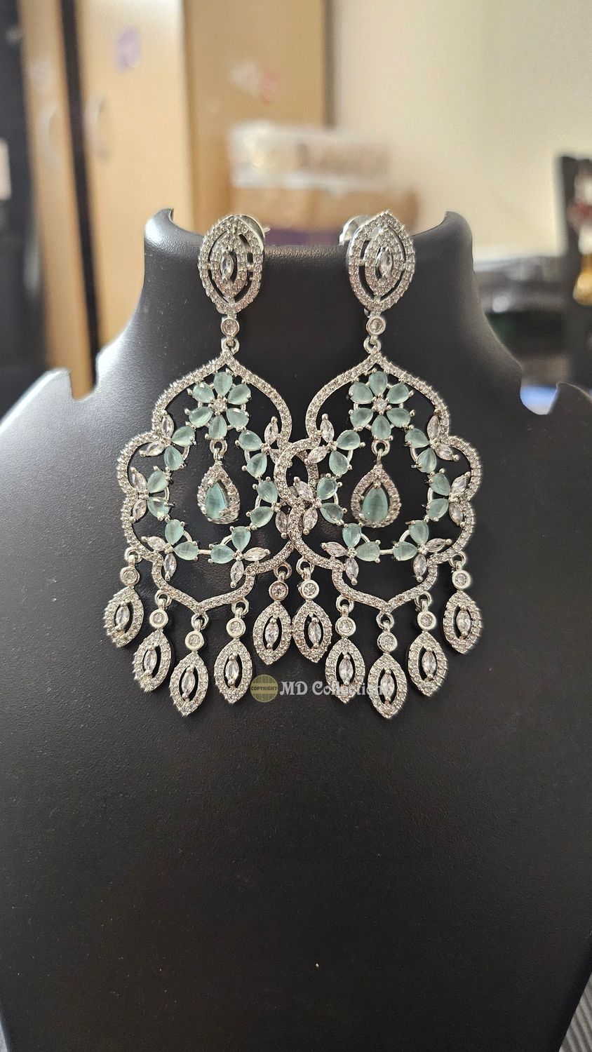 AD Stones /Cubic Zirconia Earrings Set Premium Quality Finish/Indian Jewlery 