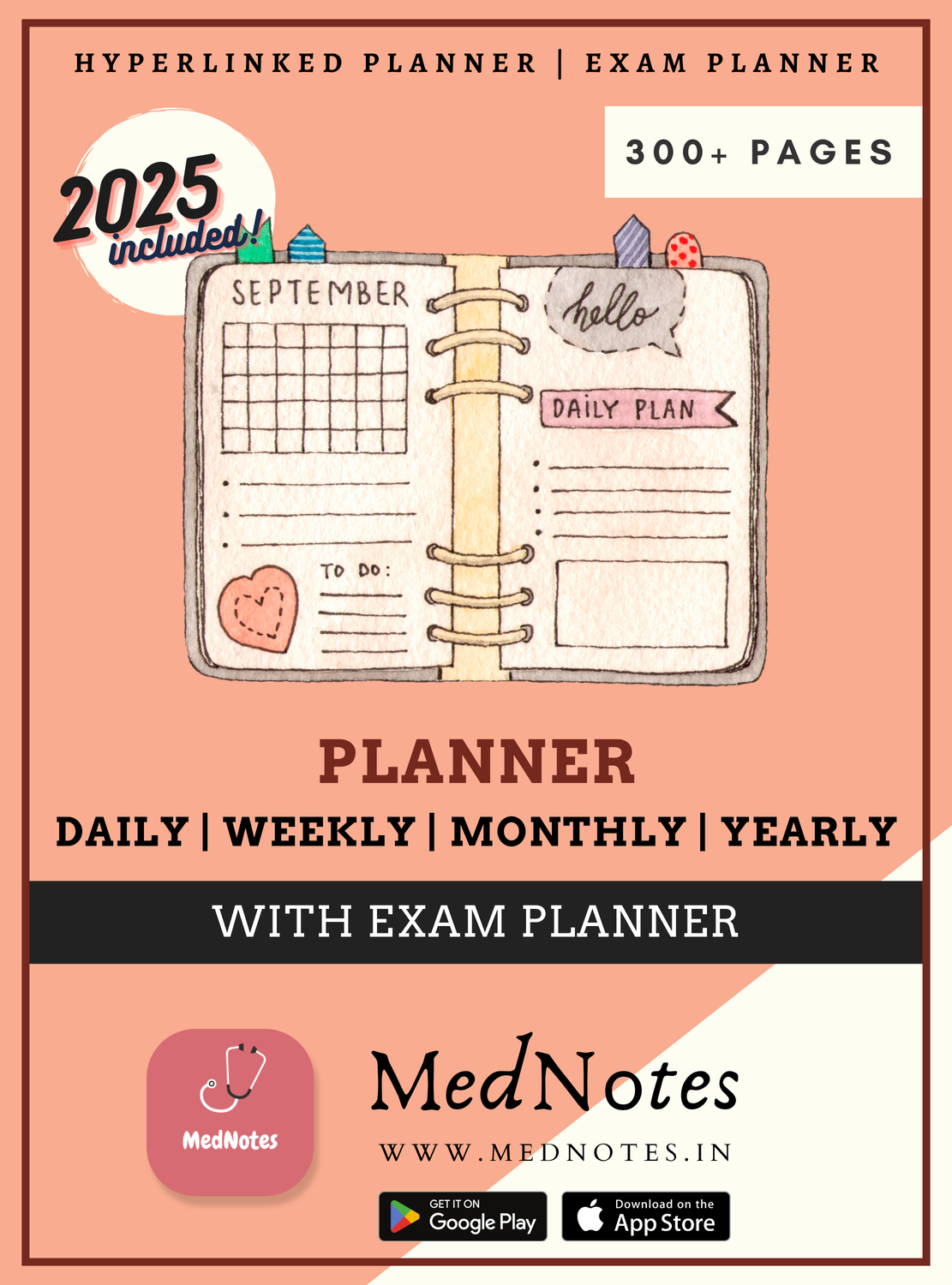 2025 MedNotes Planner - Hyperlink Planner
