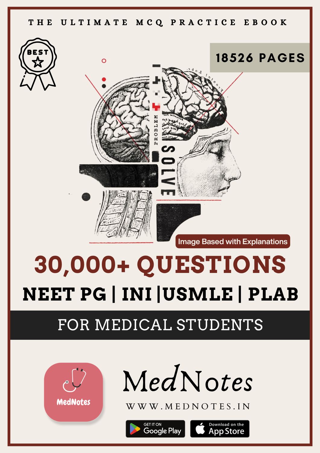 THE ULTIMATE MCQ Ebook - 30,000+ Questions​​ - NEET | INI | USMLE | PLAB