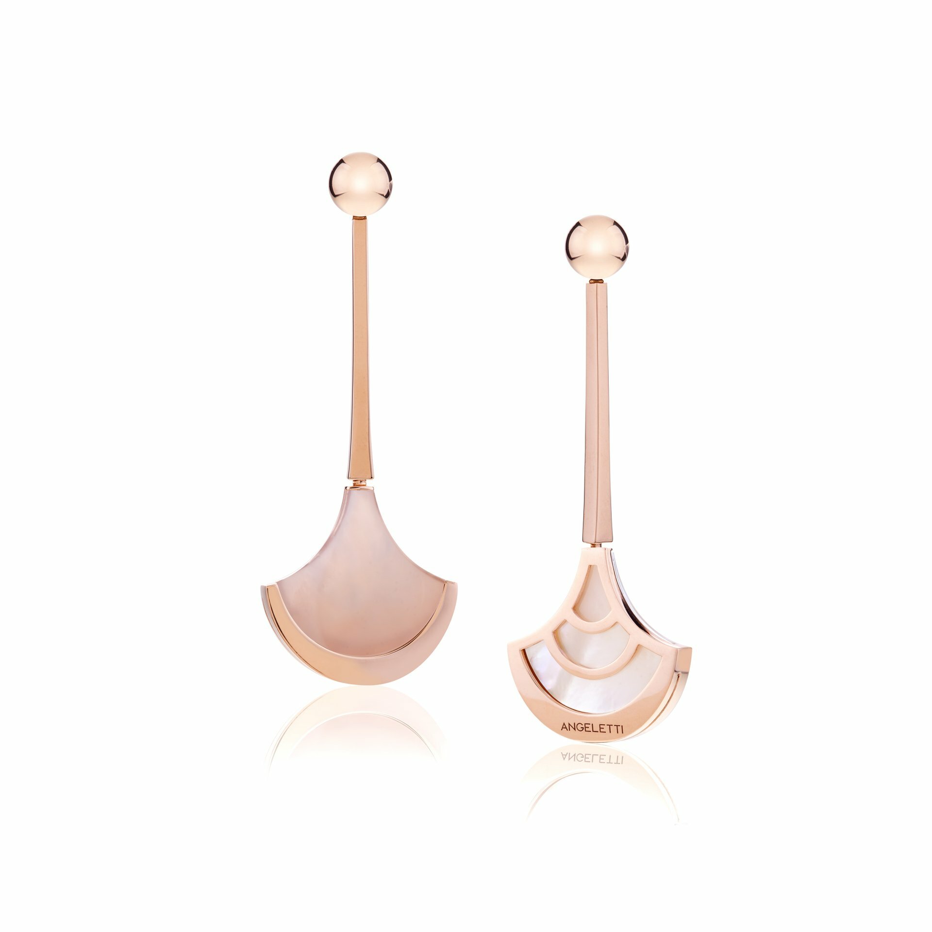 Rose gold with mother of pearl and pink quartz