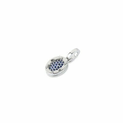 White gold with sapphire pastel blue pave