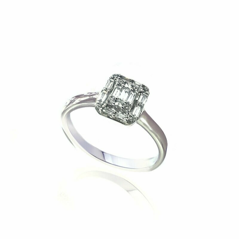 White gold with diamonds