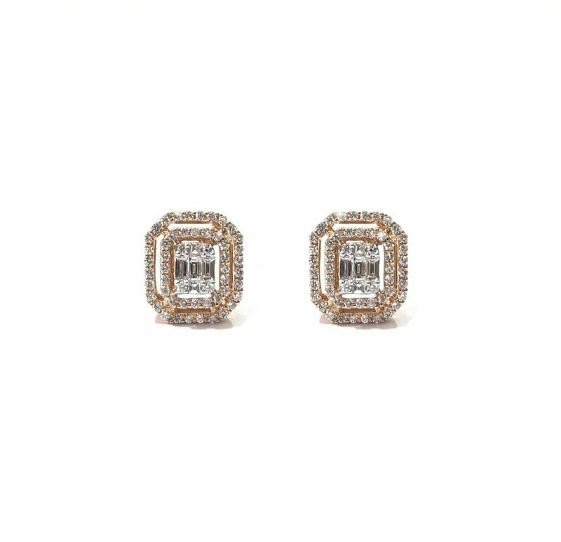 Rose gold with diamonds
