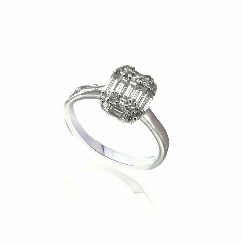 White gold with diamonds