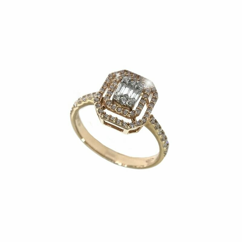 Rose gold with diamonds