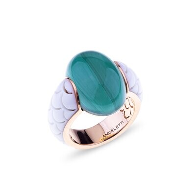 Rose gold and malachite with ceramic