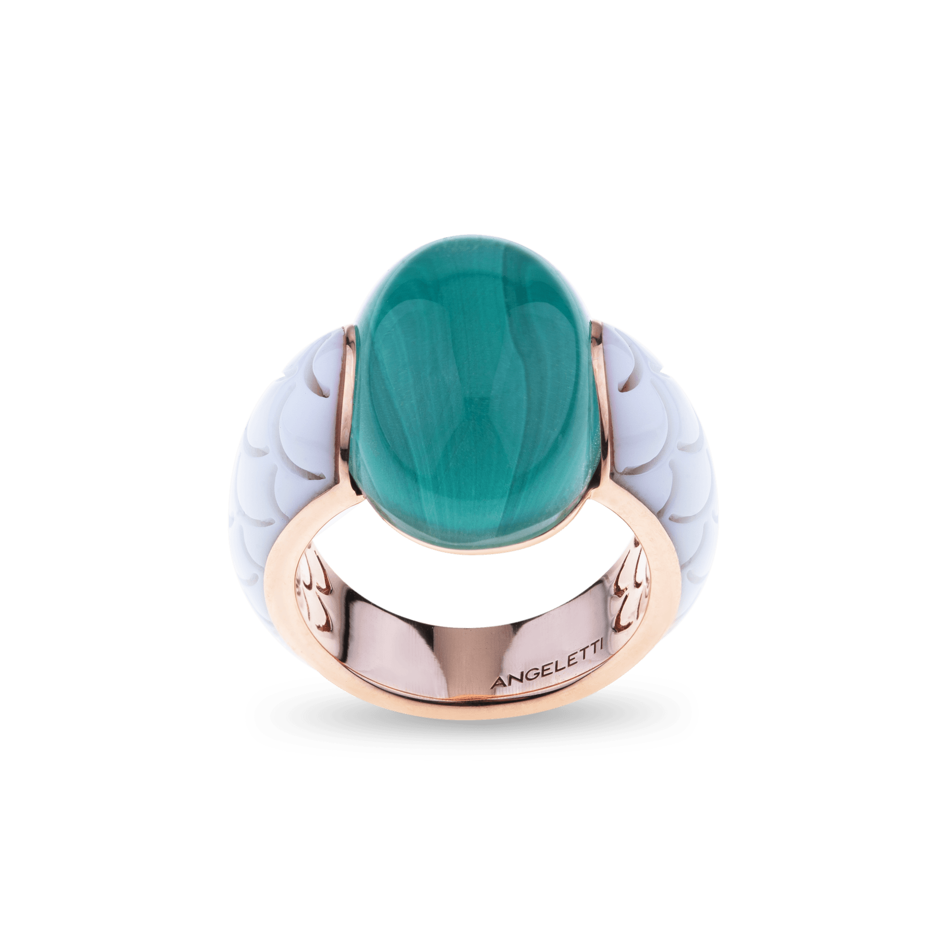 Rose gold and malachite with ceramic