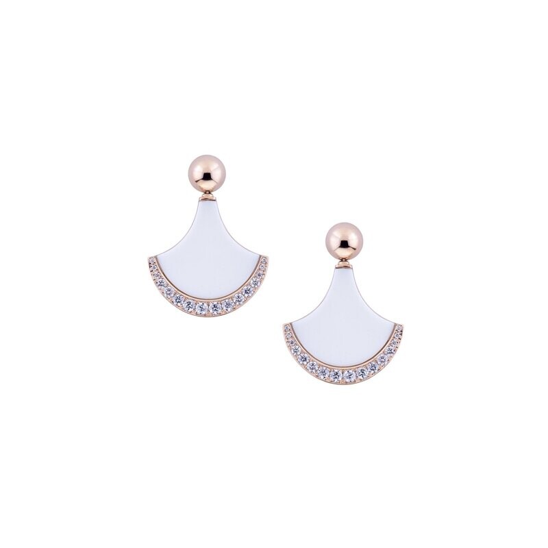 Rose gold with ceramic and diamond pave