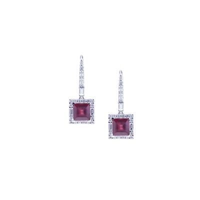 White gold with Ruby and Diamonds