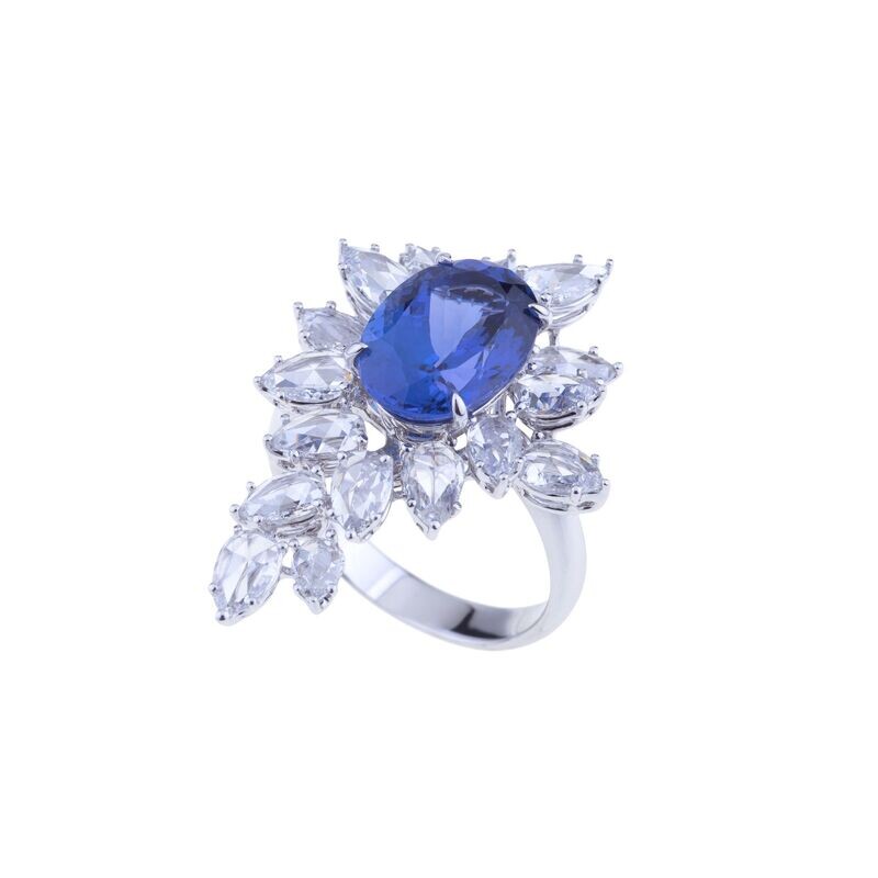 White gold with Tanzanite and Diamonds